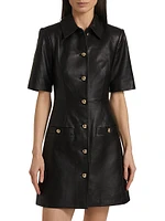 Paige Leather Minidress
