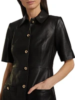 Paige Leather Minidress