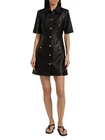 Paige Leather Minidress