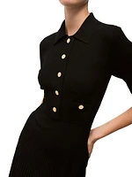 Lauper Rib-Knit Sweaterdress