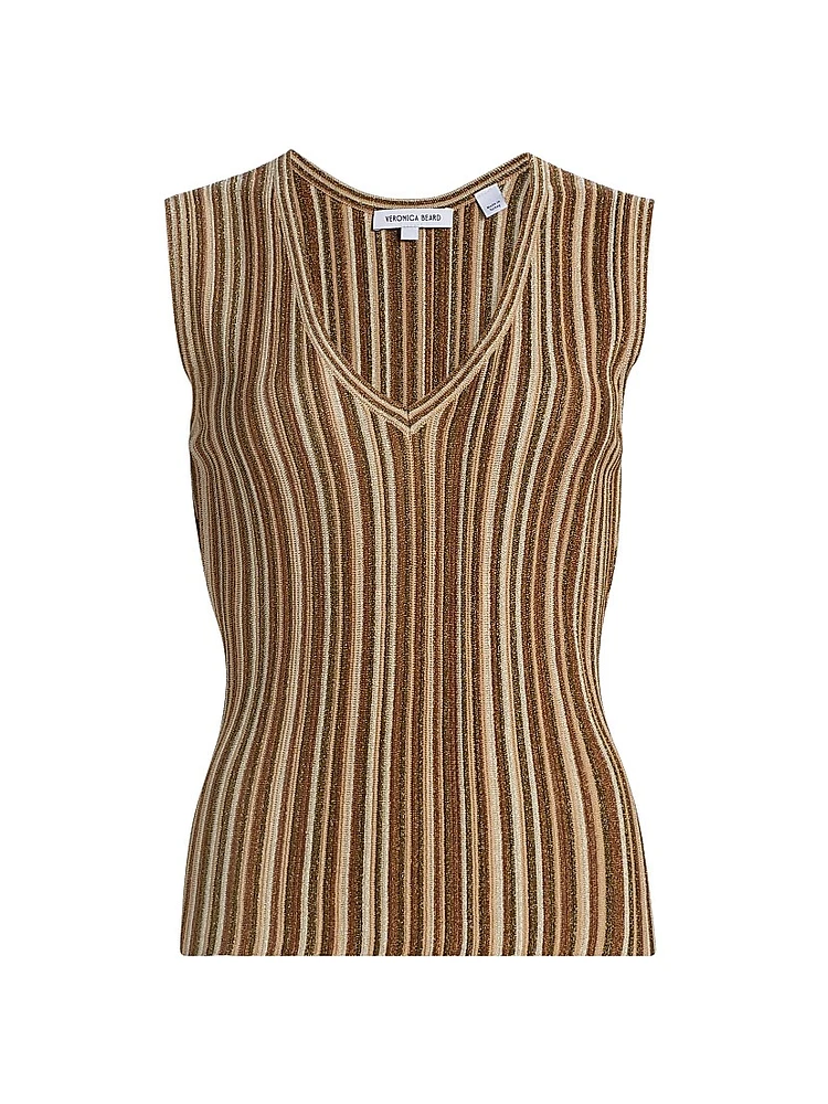 Sid Striped Sleeveless Knit Top