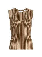 Sid Striped Sleeveless Knit Top