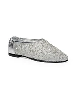 Eden Metallic Lace Ballet Flats