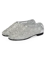 Eden Metallic Lace Ballet Flats