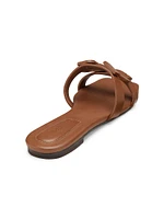 Monogram Leather Flat Slides