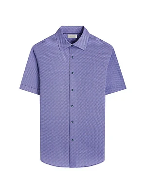OohCotton Miles Geometric Short-Sleeve Shirt