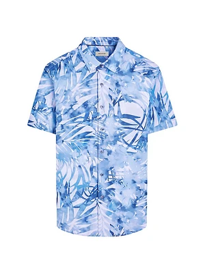 Orson Floral Stretch-Cotton Short-Sleeve Shirt