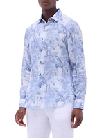 Julian Palm Linen Shirt
