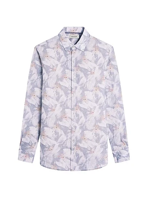 Julian Linen Shaped Button-Front Shirt
