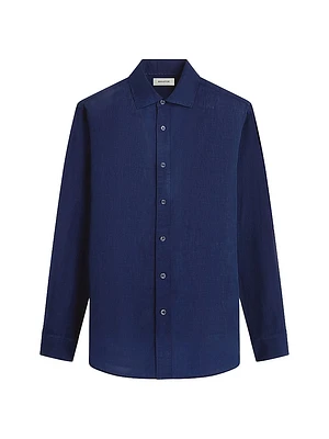 Axel Linen Button-Front Shirt