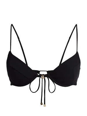 Self-Tie Demi Bikini Top
