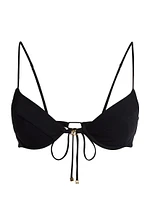 Self-Tie Demi Bikini Top