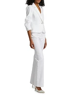 Khloe Vineyard Lace Single-Breasted Blazer
