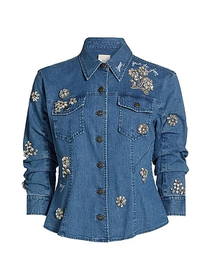 Crystal Ditsy Floral Scrunched Canyon Jacket