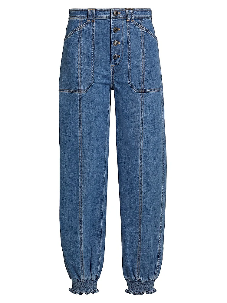 Mavis High-Rise Tapered-Leg Pants
