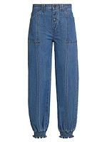 Mavis High-Rise Tapered-Leg Pants