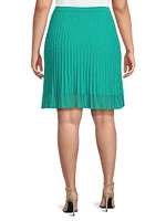 Plus Pleated A-Line Midi-Skirt