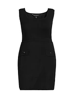 Plus Sleeveless Sheath Knit Minidress