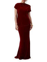 Sintha Velvet Asymmetrical Top