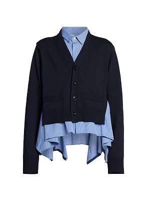 Layered Knit Cardigan