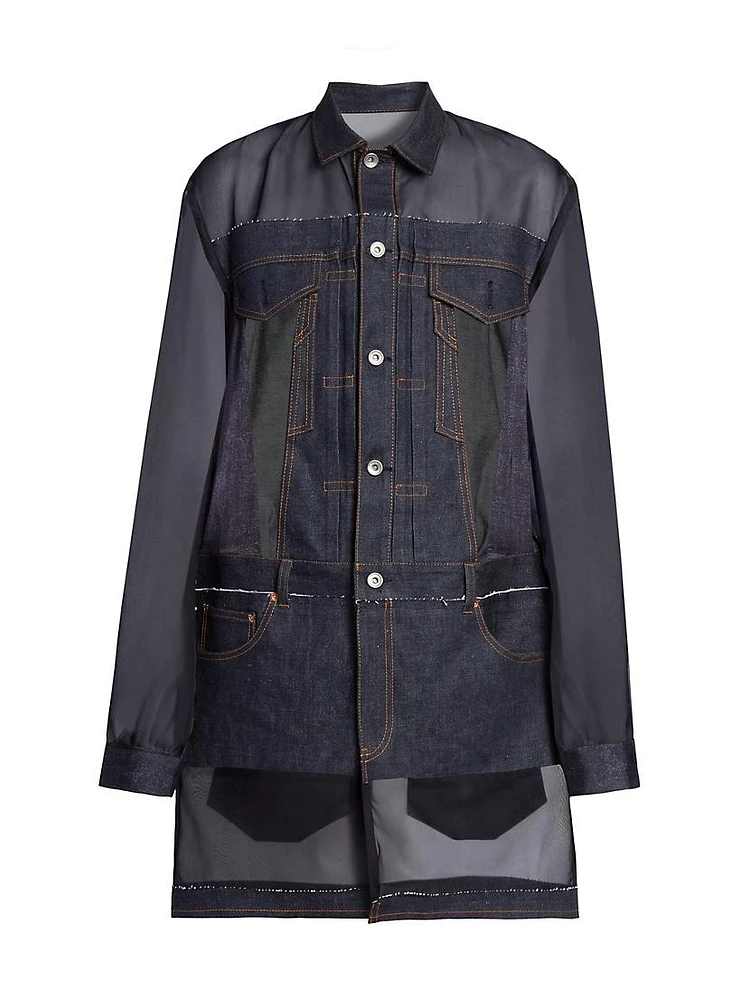 Denim Mix Shirtdress