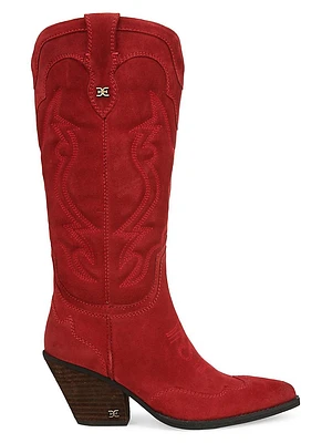 James 70MM Leather Western Tall Boots
