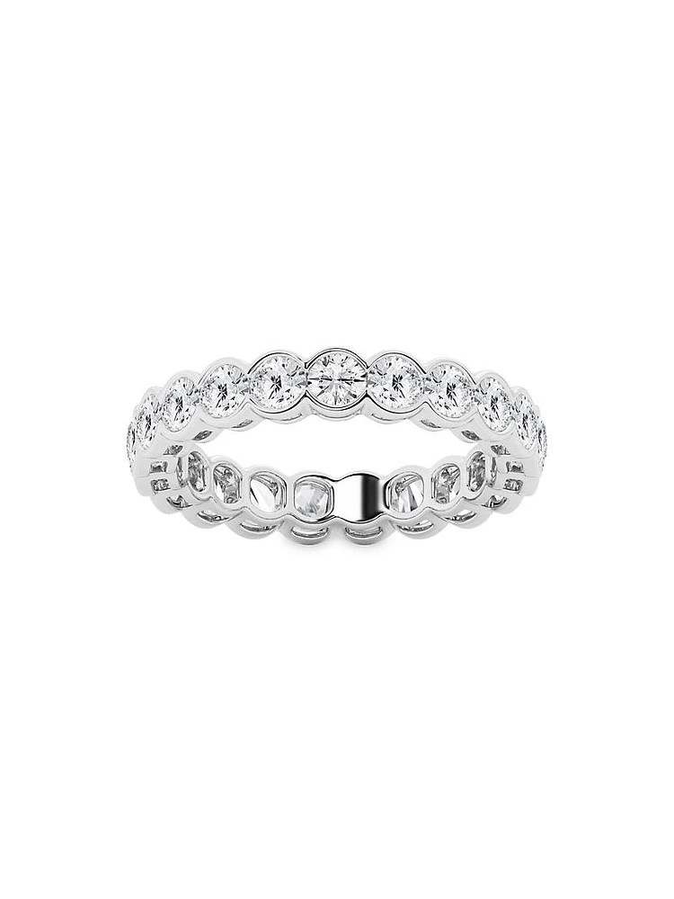 Platinum & Round Natural Diamond Eternity Band/2.00-5.00 TCW