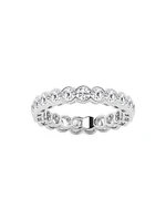Platinum & Round Natural Diamond Eternity Band/2.00-5.00 TCW
