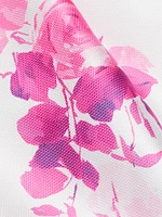 Pique Mikado Floral Cocktail Dress