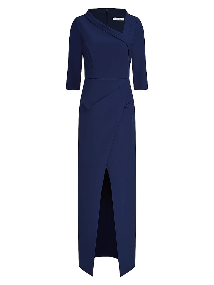 Helena Stretch-Crêpe Column Gown