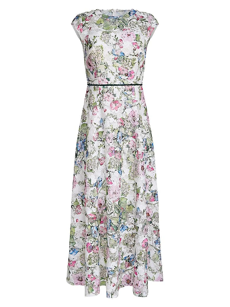 Delilah Floral Lace Maxi-Dress