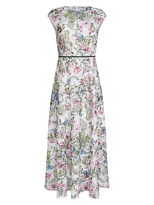 Delilah Floral Lace Maxi-Dress