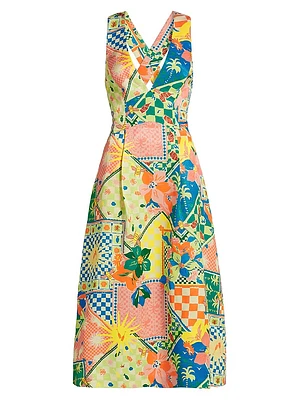 Felicity Garden Print Midi-Dress
