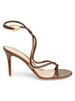 Mamba 85MM Metallic Leather Sandals