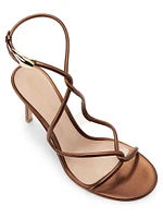 Mamba 85MM Metallic Leather Sandals