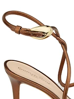 Mamba 85MM Metallic Leather Sandals
