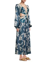Artichoke Embellished Cut-Out Beach Maxi Dress