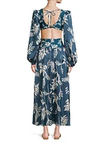 Artichoke Embellished Cut-Out Beach Maxi Dress