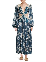 Artichoke Embellished Cut-Out Beach Maxi Dress