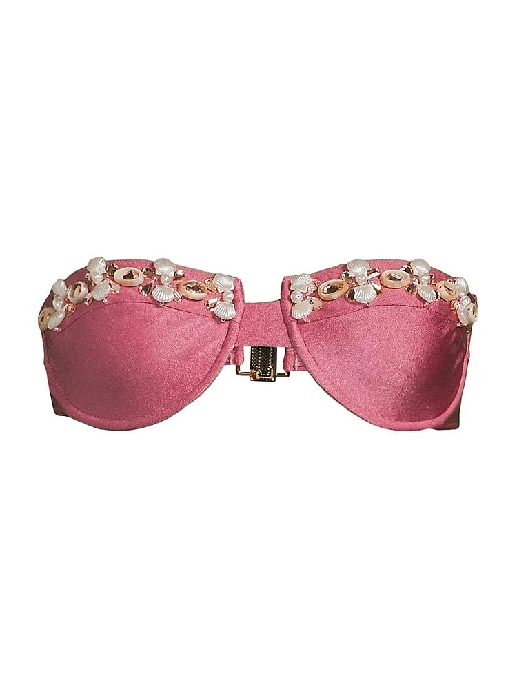 Seashell Strapless Bikini Top