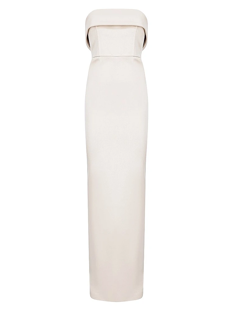 Rhea Satin Strapless Column Gown
