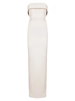Rhea Satin Strapless Column Gown
