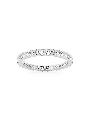 Platinum & Shared-Prong Natural Diamond Eternity Band/1.00-5.00 TCW