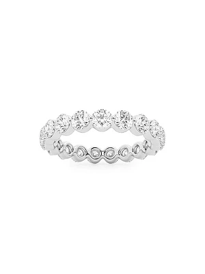Platinum & Floating Natural Diamond Eternity Band/2.00-4.00 TCW