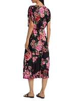 Floral V-Neck Kaftan Dress