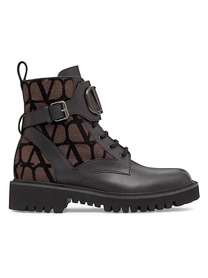 VLogo Signature 35MM Combat Boots Calfskin