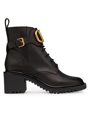 VLogo Signature Calfskin 70MM Combat Boots
