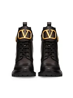 VLogo Signature Calfskin 70MM Combat Boots