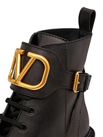 VLogo Signature Calfskin 70MM Combat Boots