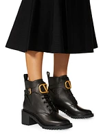 VLogo Signature Calfskin 70MM Combat Boots